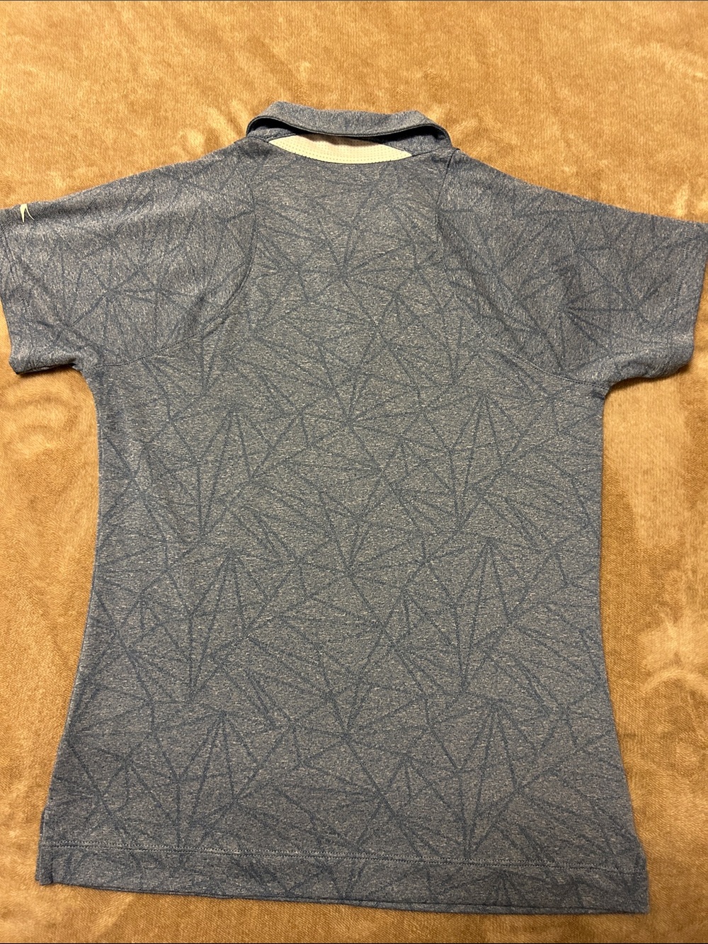 Slazenger Golf Blue Heathered Geometric Polo, Size XS - Picture 5 of 7